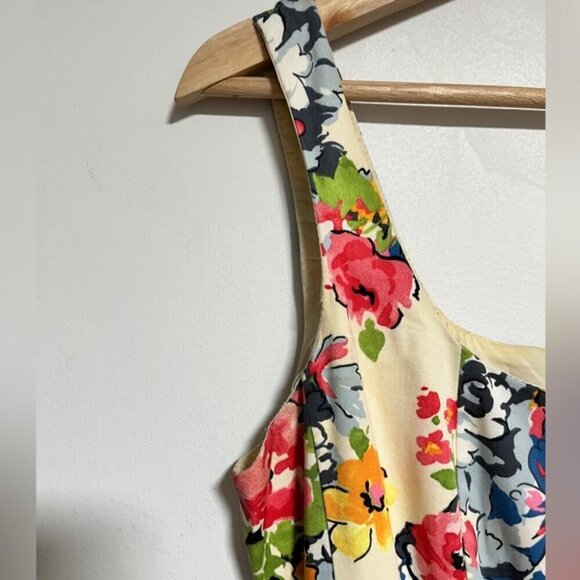 Tristan Made in Canada Floral Sleeveless Dress with Belt - Size 4 - Picture 6 of 10